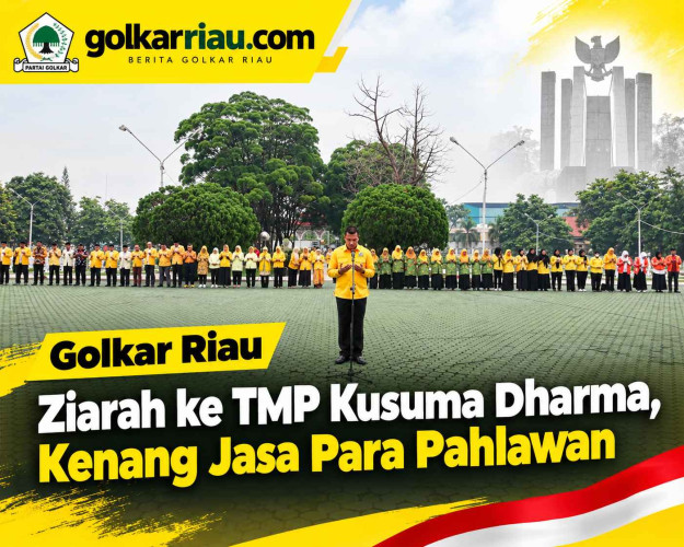 IGolkar Riau Ziarah ke TMP Kusuma Dharma, Kenang Jasa Para Pahlawan